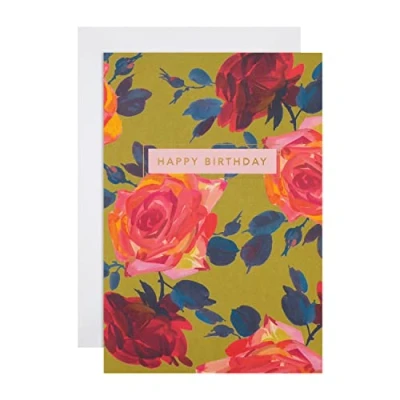 Image of Hallmark General Birthday Card, Floral &#039;good mail&#039; Design