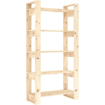 Image of vidaXL Book Cabinet/Room Divider 80x35x160 cm Solid Wood