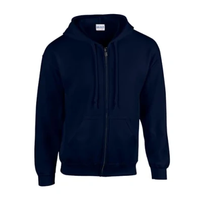 Image of Gildan Heavy Blend Adult Full Zip Hooded Sweatshirt, Navy Blue, M