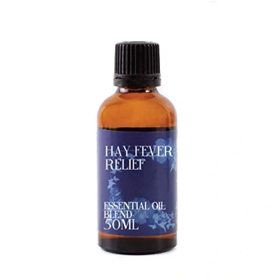 Image of Mystix London Hay Fever Relief Pure &amp; Natural Essential Oil Blend 50ml for Diffusers, Aromatherapy Massage Blends Perfect as a Gift Vegan, GMO Free