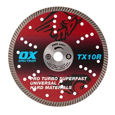 Image of OX Tools TX10R 230/22 Spectrum Superior Turbo Diamond Blade, 230/22.23mm, Red