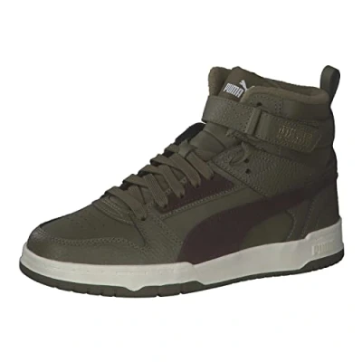 Image of PUMA RBD Game WTR Jr Sneaker, DEEP Olive Dark Chocolate Team Gold, 4.5 UK