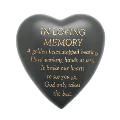 Image of Thoughts of you In Loving Memory Heart Shaped Remembrance Graveside Memorial Ornament