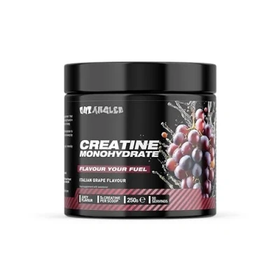 Image of Out Angled Creatine Monohydrate Powder, Italian Grape, 50 Servings, Micronised for Easy Mixing, Muscle Growth, Recovery and Strength Performance