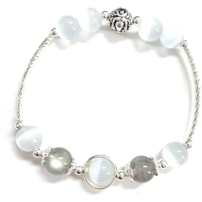 Image of OTCPP Bracelet Women Pixiu Bracelets Bangles Feng Shui Attract Wealth Temperament Good Luck Crystal Wristbands