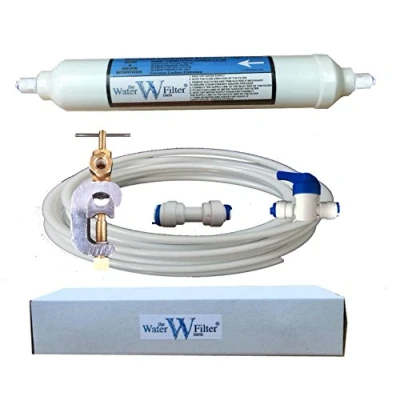 Image of American fridge freezer plumbing Ice Water Kit Filter, Pipe, Hose Connectors fits Samsung LG Bosch Daewoo GE and all other models