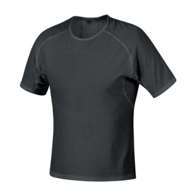 Image of GORE WEAR Men&#039;s Short Sleeve Undershirt, Multisport, Black, M