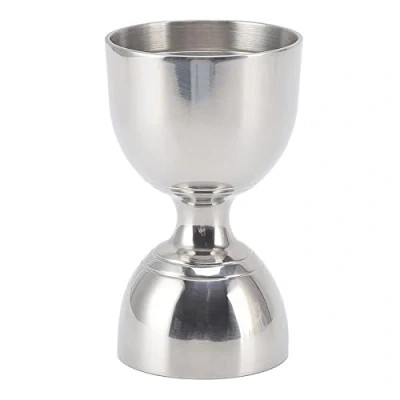 Image of Jigger for Bartending, 60/30ml Bar Cocktail Jigger, Stainless Steel Wide Opening Double Alcohol Measuring Tools Bell Style Cups Jigger(30/60ml Classic Silver)