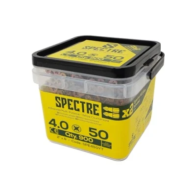 Image of F/FIX SPECTRE WOODSCREW 4.0X50 YELLOW TUB 900