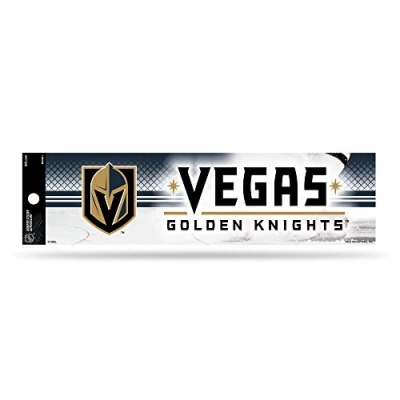 Image of NHL Golden Knights Las Vegas Bumper Sticker Sports Fan Stickers, Multicolor, One Size