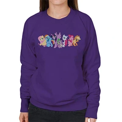 Image of My Little Pony The Ponies Side by Women&#039;s Sweatshirt Purple