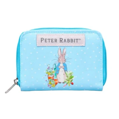 Image of Kids Children&#039;s Luxury Premium Coin Purse Wallet Zipper Blue Polka Dot PR