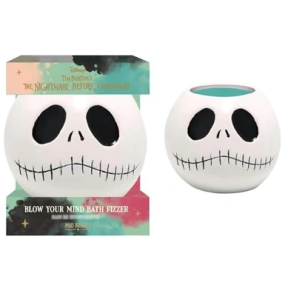 Image of Mad Beauty The Nightmare Before Christmas Cauldron Bath Fizzer Jack Skellington Shape Velvet Plum &amp; Vanilla Scents Relaxing Time Treat