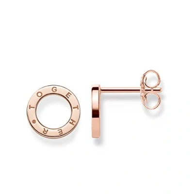 Image of Thomas Sabo Women Stud Earrings Circle Forever Together 925 Sterling Silver H1946 415 12