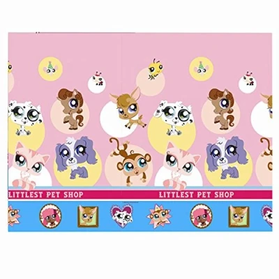 Image of Unique Party 71577 Plastic Littlest Pet Shop Tablecloth, 1.8m x 1.2m