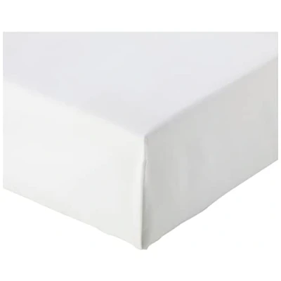 Image of Amazon Basics 400 Thread Count 100% Cotton Sateen Wrinkle Free Fitted Sheet, Deep Pocket 12 inch (30 cm), 160 x 200 30 cm, White