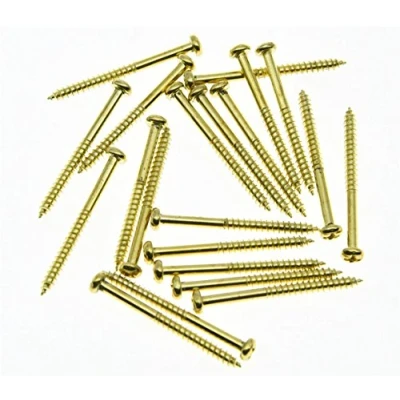 Image of KAISH 20x Gold Bass Pickup Mounting Screws for Precision P or J P90 Pickups