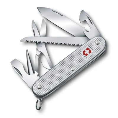 Image of Victorinox, Farmer X Alox, Swiss Army Pocket Knife, Medium, Multi Tool, Camping, 10 Functions, Blade, Screwdriver 3 mm, Bottle opener