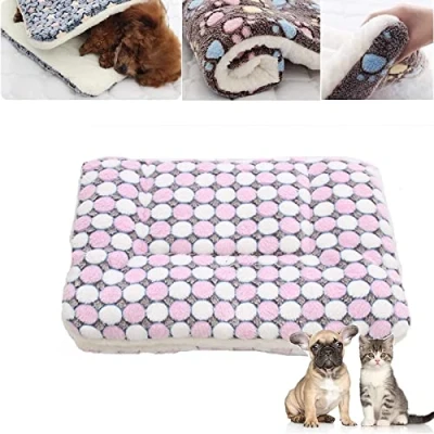 Image of Cozy Calming Cat Blanket, Bed Self Heating Pet Pad, Ultra Soft and Warm Dog Mat Flannel Blankets for Indoor Cats, in A Variety of Sizes to Fit Most Pets (F,3XL)