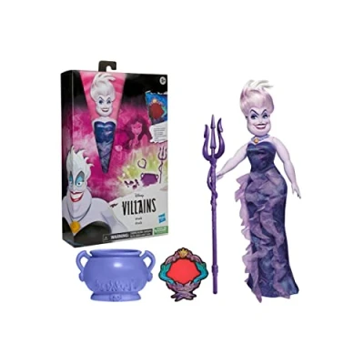 Image of Disney Villains Ursula Fashion Doll, Accessories and Removable Clothes, Princess Toy for Kids 5 Years Old Up Amazon Exclusive
