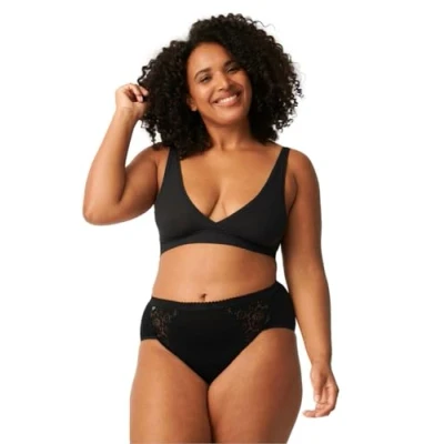 Image of Sloggi Women&#039;s 10071633 Brief (Pack of 4), Black, 16 (Manufacturer Size: 44)