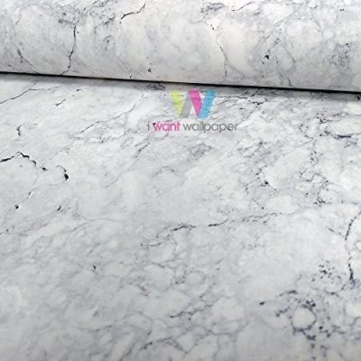 Image of Debona Marble Pattern Wallpaper Realistic Faux Effect Textured Metallic Motif (Grey 9018)