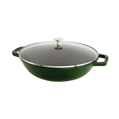 Image of STAUB Cast Iron, Wok, Basil, 30 cm