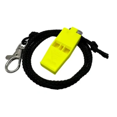 Image of ACME Tornado No. 636 Loud Emergency Whistle / Signal with Band for Outdoor, Hiking &amp; Safety (DG Yellow)