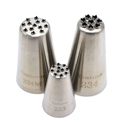 Image of Tumtanm #234M #234#233 Seamless Grass Piping Tip, DIY Icing Nozzle Tool for Cupcakes