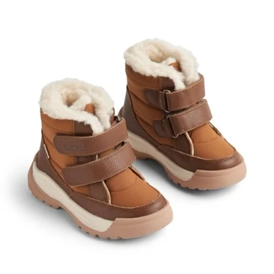 Image of Wheat Millas TEX Winter boots for kids, Size: 8.5K, Cognac Leather and textile