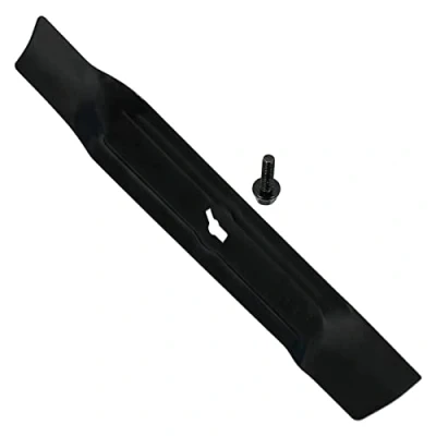 Image of SPARES2GO Metal Blade Compatible with Qualcast RM34 MEB1234M MEB1334M MEB1434M Lawnmower (34cm) + Bolt