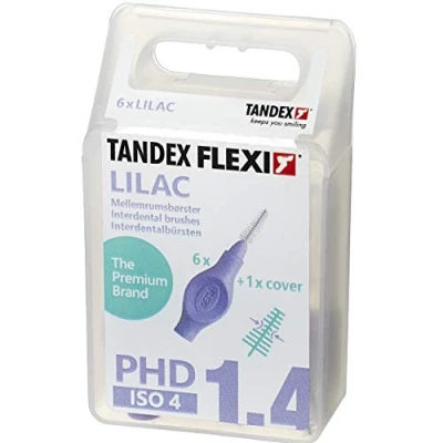 Image of Tandex Flexi 1.4mm Interdental Brush Lilac 1 Pack of 6 Brushes
