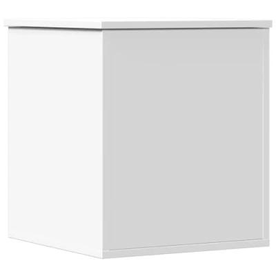 Image of vidaXL Engineered Wood Storage Box in White 40x42x46 cm Multi Use Chest with Gas Lift Lid, Capacity 115 kg Organize &amp; Decorate Your Space