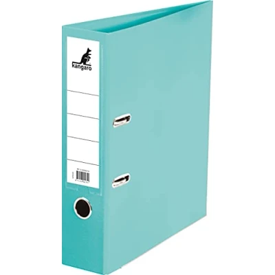 Image of Kangaro Polypropylene Plastic Folder 7.5 cm Spine Width DIN A4 Turquoise Colour (Ring Binder, Lever Arch Folder, Letter Folder)
