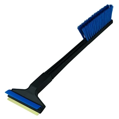 Image of L&amp;P A056 Murska ice scraper, 420 mm, brass blade, whisk, snow brush sweeper from Finland 90 mm