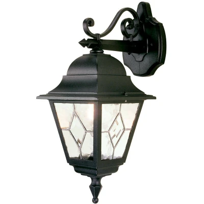 Image of Norfolk 1 Light Outdoor Wall Lantern Black IP43, E27