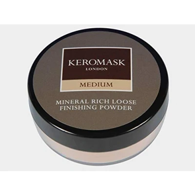 Image of Keromask Mineral Rich Loose Finishing Powder in Shade MEDIUM to Set Foundation and Camouflage Makeup, 20g