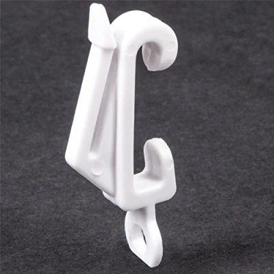 Image of 20x White Plastic Drape Curtain Track Gliders Nylon Rail Runner Hooks