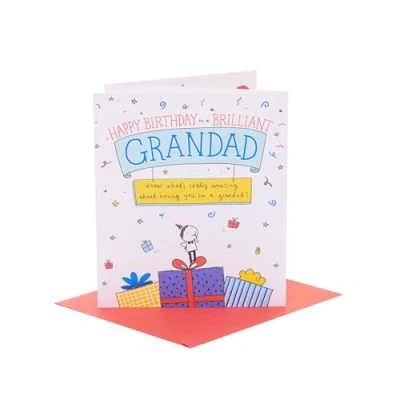 Image of UK Greetings Birthday Card for Grandad Sketch Design