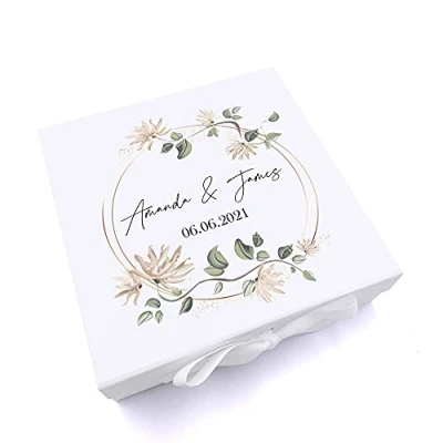 Image of ukgiftstoreonline Personalised Keepsake box Wedding Memory Any Wording Gift (Large)