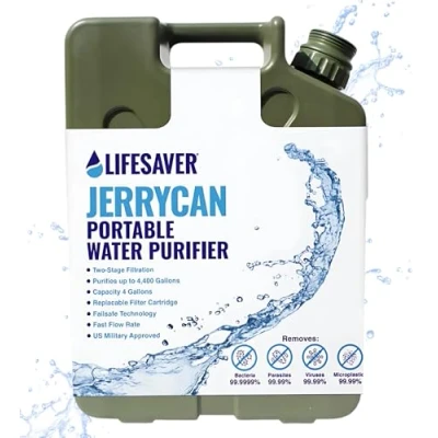 Image of LifeSaver® Jerrycan (Green) Water Purifier up to 20,000 Litres Camping, Overlanding, Vanlife, Caravanning &amp; Emergency Preparedness…