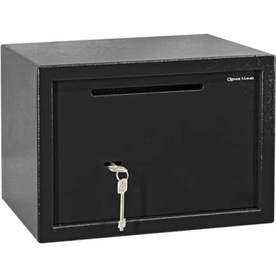 Image of Genie Hand Mechanic Depository Cabinet Safe for Home with Key and Lock, High Security Money Box Double Map Lock