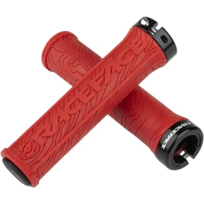 Image of Raceface RF AC990060 Half Nelson Grips with Lock Red