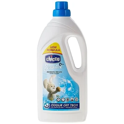 Image of Artsana Chicco Sensitive Hypoallergenic Laundry Detergent, Removes Stains and Odors, 0+ Months 1.5 L