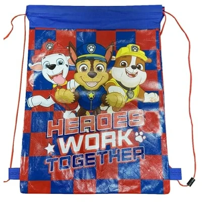 Image of Quickdraw Supplies Childrens Patrol Drawstring PE Bag Kids Character Swim Bags Sports Carry Pull String