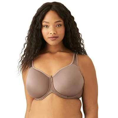 Image of Wacoal Women&#039;s Plus Size Basic Beauty Full Figure Contour Bra, Deep Taupe, 36D