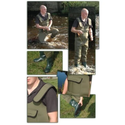 Image of Bison NEW 4MM NEOPRENE CHEST WADERS SIZE 9