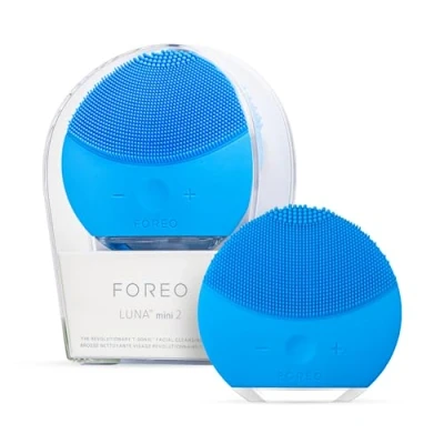 Image of FOREO Luna Mini 2 Facial Cleansing Brush Aquamarine, Blue