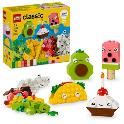 Image of LEGO Classic Creative Food Friends Playset, Role Play Toy for Boys and Girls, Assorted Bricks to Build a Cupcake, Ice Cream, Avocado &amp; Taco, Building Set Kids Aged 4 Over 11039
