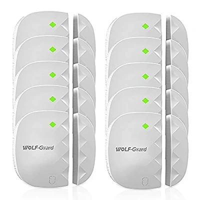 Image of Wolf Guard Wireless 433MHz Door Window Alarm Security (2x2,White,10 Pack)